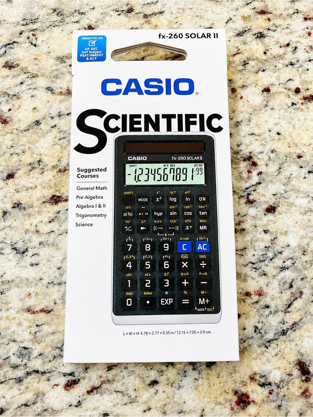 Casio fx-260 Solar II Scientific Calculator AP SAT ACT Approved Solar Powered